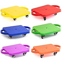 GSE Games & Sports Expert Gym Plastic Scooter Board with Handles (6 Colors Available) (6-Pack)