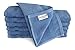SALBAKOS Luxury Hotel & Spa Turkish Cotton 12-Piece Washcloth Set for Bath - Shower | Toallas De Baño, 13 x 13 Inch, Blue