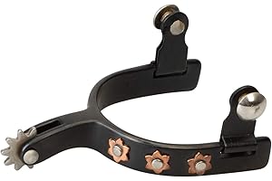 Youth Spur with Flower Design, Black Floral Spot