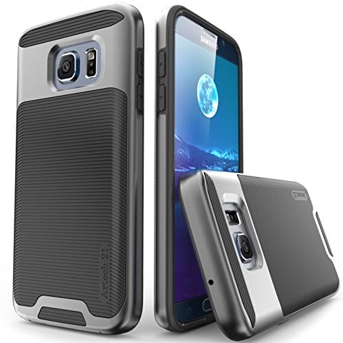 Galaxy S7 Case -- Artech 21 [Vivid Arkansas Series] Slim Dual Layers [ Shockproof ] [Drop Proof ] Textured Pattern Anti-Slip Protective Cover Case For Samsung Galaxy S7 -- [SteelSilver]