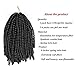 3 Pack Spring Twist Crochet Hair 8 Inch Short Ombre Crochet Braids Synthetic Braiding Hair Extensions Jamaican Bounce Curl (#1B)