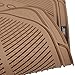 MotorTrend MT-754-BG Universal Fit Odorless Premium Heavy Duty All Weather Maximum Protection Car Floor Mat - Rubber (Beige) 4 Pack