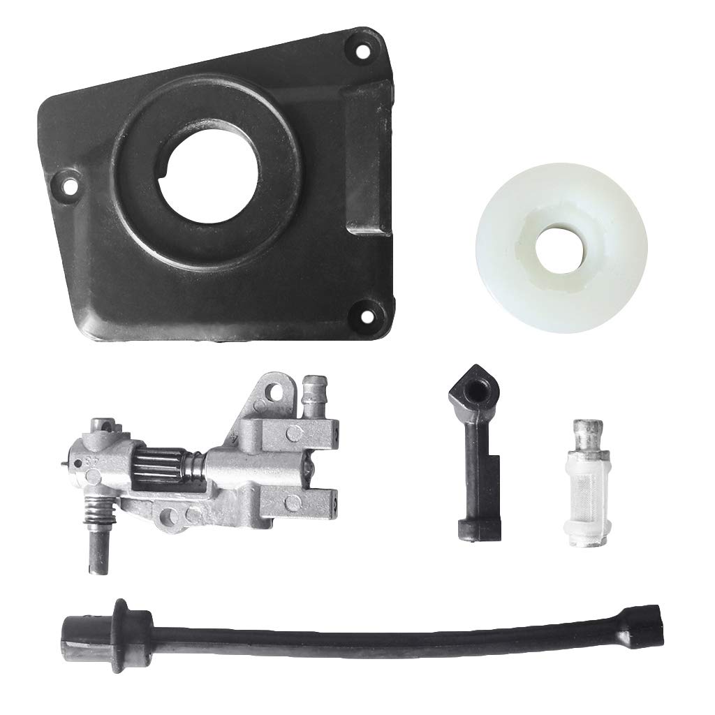 WOWOWO Oil Drive Pump Kit For CHINESE CHAINSAW 4500 5800 45CC 52CC 58CC Pump