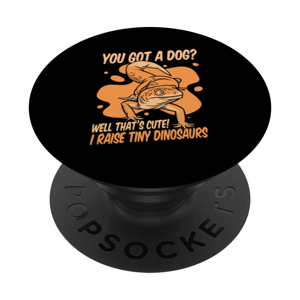 I Raise Tiny Dinosaurs Lizard Gekkota Crested Leopard Gecko PopSockets Swappable PopGrip