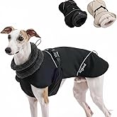 PlentiVive Adjustable Dog Coat with Harness Slot, Waterproof Fleece Lined Winter Jacket, Windproof Reflective Pet Vest for Cold Weather for Small Medium Large Dogs (Black, Medium)