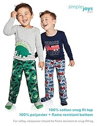 Simple Joys by Carter's - Pijama de 4 piezas para niños pequeños