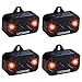 Lycoming Predator Light Pack of 4 Deer Repellent Devices for Nighttime Animals Solar Predator Control Light Coyote Deterrent Devices with Red LED Strobe Lights Skunk Raccoon Repellent for Garden
