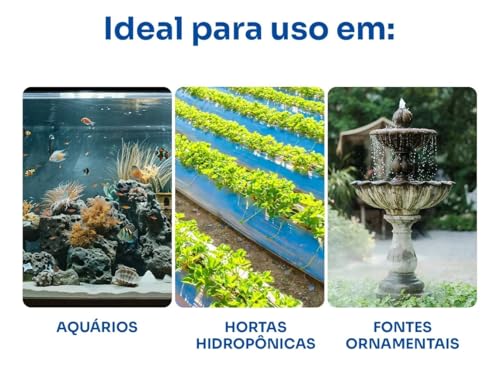 Bomba Submersa 2000L/h 2m Lagos Recalque Fontes Aquários Cascata Chafariz Motor Água Doce Salgada Marinho Fonte Hidroponia Aquaponia 220V