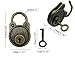 Hyamass 3pcs Vintage Antique Style Mini Archaize Padlocks Key Lock with Keys (Bronze)