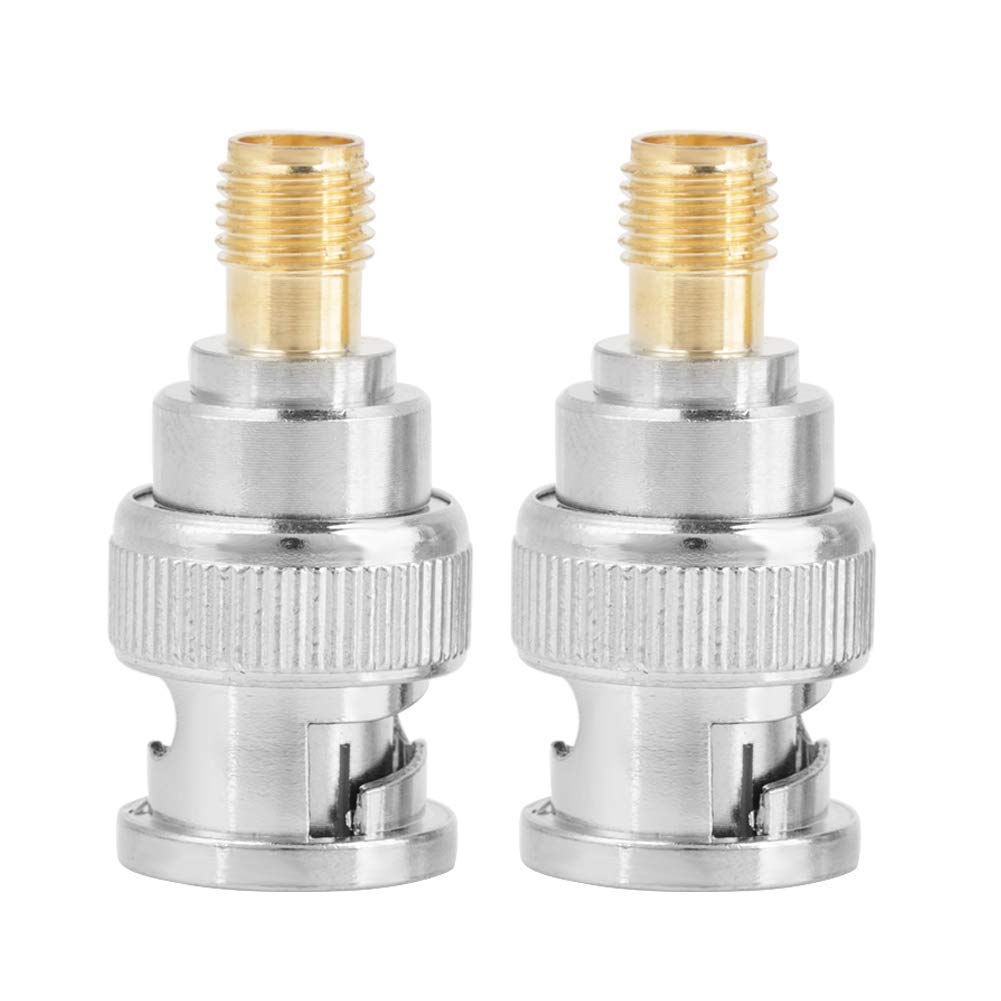 Hilitand BNC Male to SMA Female RF Connector, BNC-J/SMA-K Coaxial Adapter Test Converter, Gold-plated Copper Test Converter 2Pcs