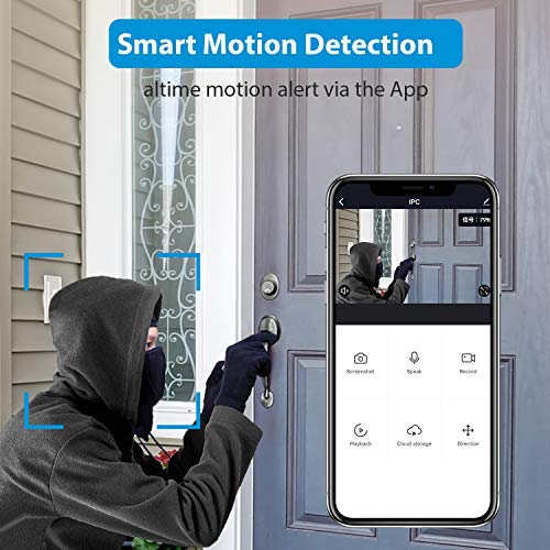 WiFi Video Doorbell, NGTeco Wireless Security Doorbell Camera, 1080P Wide Angle, 2-Way Audio, IP65 Waterproof, Motion Detection, Night Vision for Home Security
