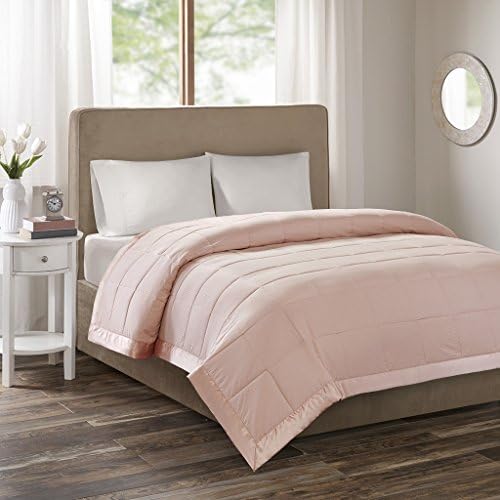 Madison ParkCambria Down Alternative Blanket, Premium 3M Scotchgard Moisture Wicking Treatment, Lightweight and Soft Bed Cover For Summer with Satin Trim, Oversized King TaupeOEKO-TEX STANDARD 100