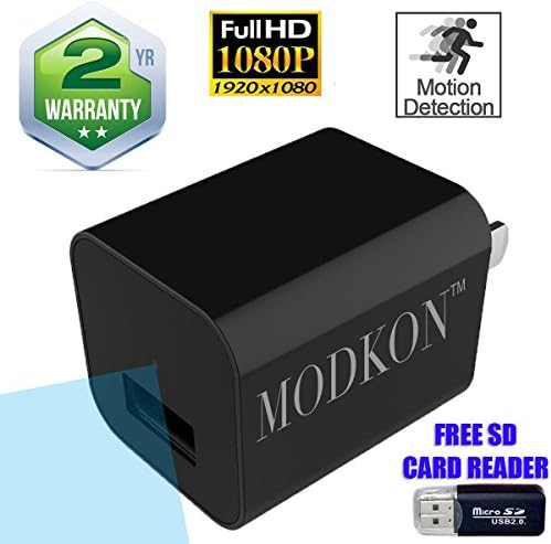 Mini Hidden Camera Wall Charger Mini Spy Camera - 1080P Security Camera with Motion Detection for Home Hotel Office Nursing Home Surveillance - Supports up to 32GB SD Card - New Updated 2018 Model
