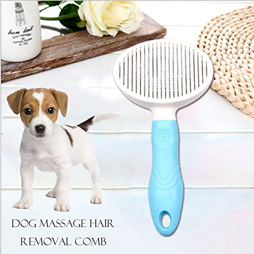 Asoract Pet Self Cleaning Slicker Brush – Gently Removes Loose Undercoat Effectively Reduces Shedding by Up to 95% - Professional Pet Grooming Brush for Small, Medium & Large Dogs and Cats cat Brush
