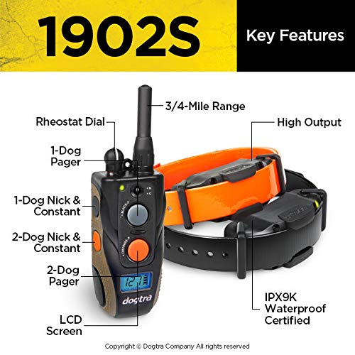 Dogtra 1902S Remote 2 Dog Training Collar System & Hunting Bumpers-img-3