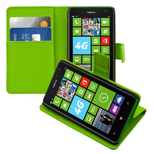 kwmobile Elegant synthetic leather case for the Nokia Lumia 625 with magnetic fastener and stand function in green