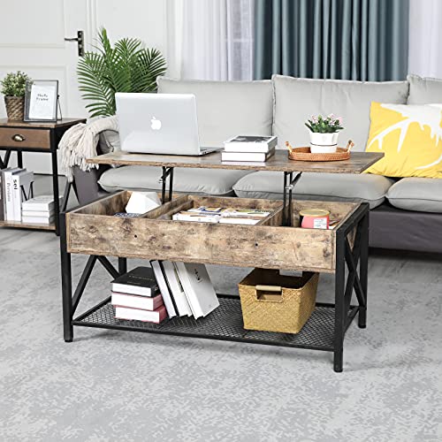 Lift Top Coffee Table with Storage, Lift up Tables Wood Coffee Table