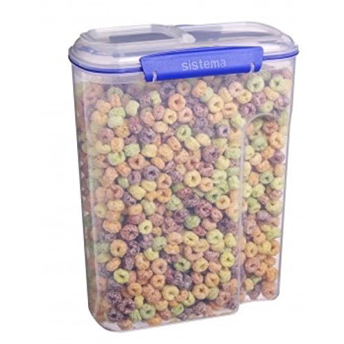 Sistema Cereal Storage Container with Clip, Blue, 4.2 Litre Buy Online in UAE. Kitchen