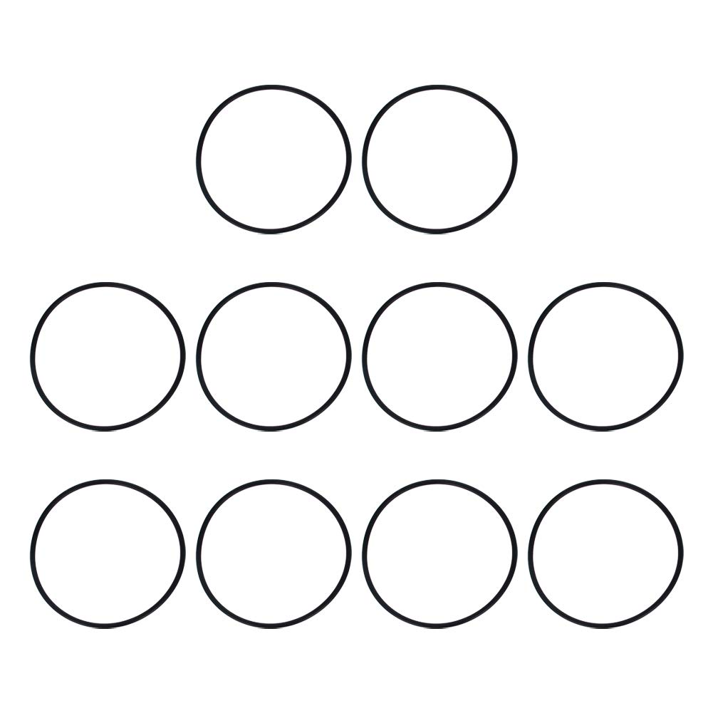 Othmro 10 Pcs Nitrile Rubber O-Rings, 140mm OD 130mm ID 5mm Width, Rubber Washers Metric Buna-N Sealing Gasket Rings, Black