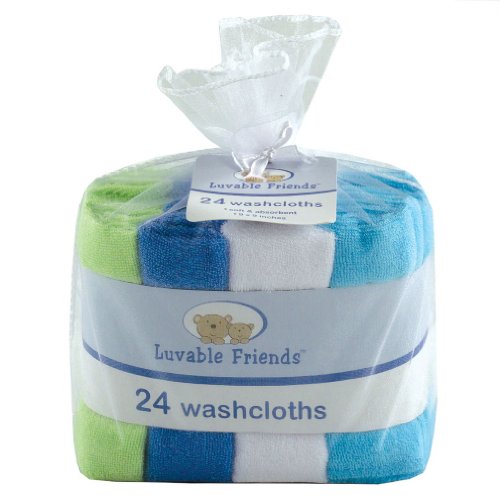 Washcloths 24-Pack, Blue