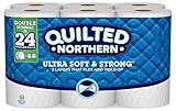 Quilted Northern Ultra Soft & Strong&reg; Toilet Paper, 12 Double Rolls, Bath Tissue