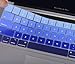 Gradient Keyboard Protector Cover Fit Newest MacBook Pro 13 Inch A1706 A1989 and MacBook 15 Inch A1707 A1990(with TouchBar, 2016/2017/2018 Released), Ombre Blue