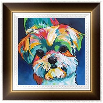 NDJK 5D Dog Diamond Embroidery Painting Cross Stitch DIY Art Craft Wall Decoration