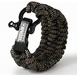Titan Paracord Survival Bracelet | DRAGONSCALE | Medium (Fits 7" - 8" Wrist) | Made with Authentic Patented SurvivorCord (550 Paracord, Fishing line, Snare Wire, and Waxed Jute for Fires).