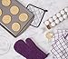DII Basic Terry Collection Quilted 100% Cotton, Potholder, Eggplant, 3 Piece