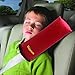 Valuetom Seatbelt Headrest Pillow Cover Shoulder Pad Comfy Support Car Pillow for Kids(Red)
