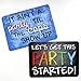 Plastic Photo Booth Prop Signs - Set of 10 Phrases - PARTY Mix