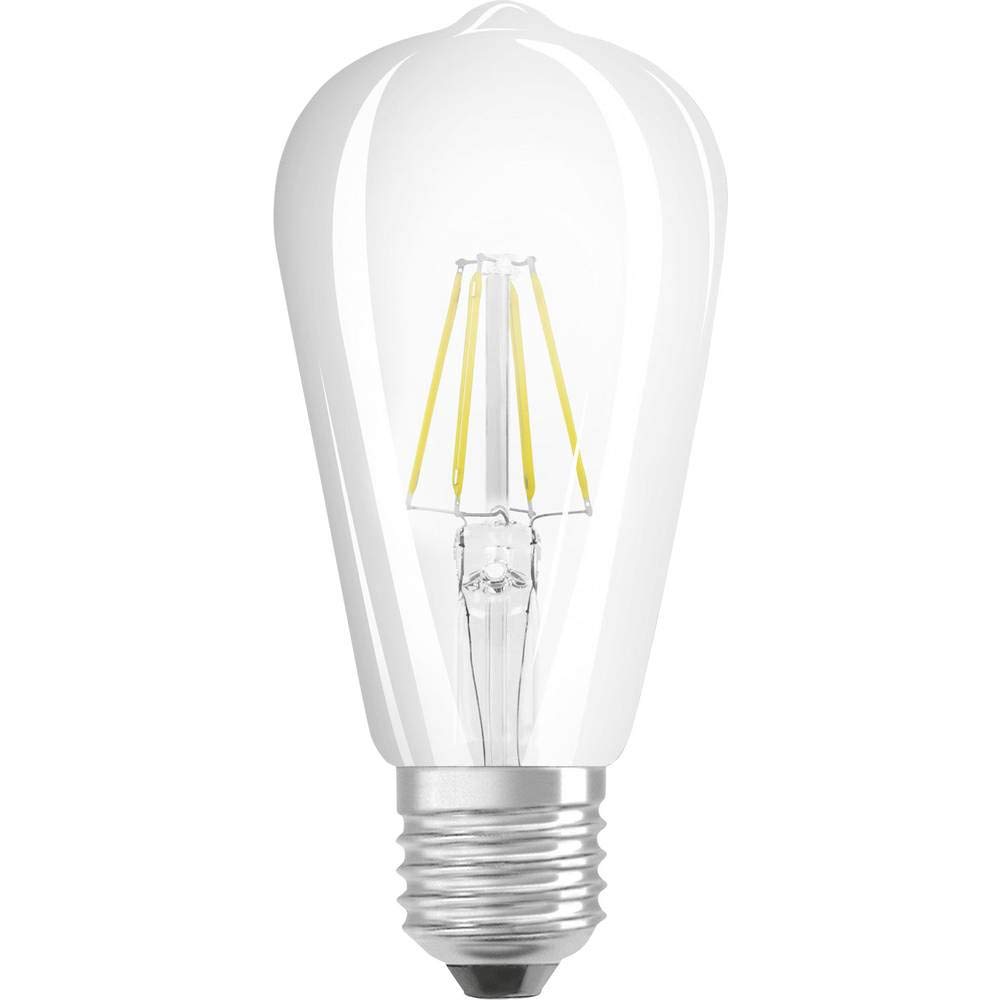 Osram Edison Form Star+ GLOWdim Classic LED Lamp, Glass, Warm White, E27, 7 W