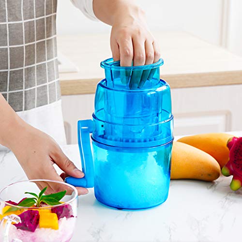 SYTH Eismaschine Eiscrusher Manuelle Haushalt Eiszerkleinerer Handheld Handbuch Eisschneider Fried Ice Machine (Blau) – Bild 3