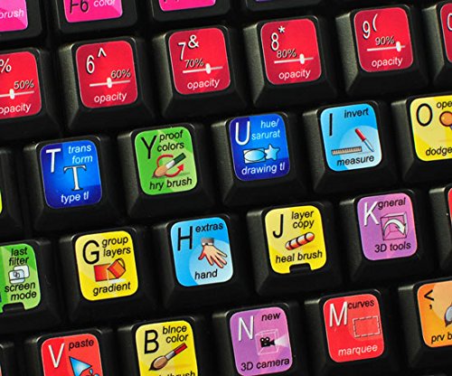 NEW ADOBE PHOTOSHOP KEYBOARD STICKER FOR DESKTOP, LAPTOP AND NOTEBOOK