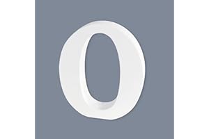 HANWER 6 Inch White Unfinished Wood Letters for Crafts, Wooden Letters for Home Wall Decor, Alphabet Marquee Letters for Party, Letter O