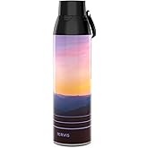 Tervis Venture Water Bottle Early Mountain Morning Made in USA Double Walled Insulated Tumbler Travel Cup Keeps Drinks Cold & Hot, 26oz, Stainless Steel