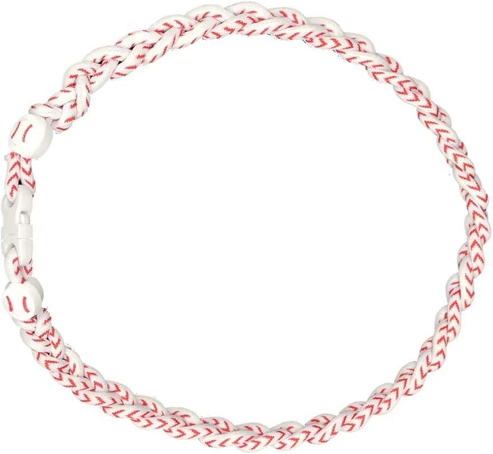 Baseball Rope Necklace for Boys - Three Braided Sport Titanium Tornado Necklace for American Baseball Player Softball Fans Necklace: Clothing