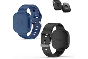 2-Pack Case for Tile Life360 Mate (2024)，Soft Waterproof Silicone Bracelet for Tile Life360 Mate GPS Tracker，Adjustable Strap