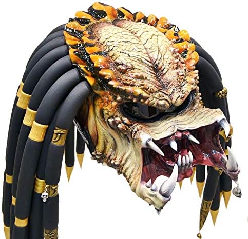 ALDPredator Predator Motorcycle Helmet | Cruisers Sports Street Bike Scooter Touring Moped Moto | for Men and Women | DOT & ECE Certified (Brown, S)