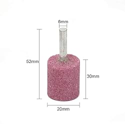 WenFo 5Pc Red 1/4" Shank Corundum Grinding Head