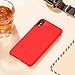 TORRAS [Love Series iPhone X Case 2017 (ONLY), Liquid Silicone Gel Rubber Shockproof Case Soft Microfiber Cloth Lining Cushion Compatible with iPhone X (2017), Red