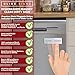 Glide Signs Dishwasher Magnet Clean Dirty Sign - Premium Metal Magnetic Dishes Indicator Improved Slider Locks - Best Kitchen Gadgets in Home Office Organization - Magnets Work on All Dishwashers