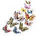 Butterfly Wall Decals 24Pcs 3D Butterflies Stickers Removable Mural Decor for Kids Room Bedroom Decor Living Room Decor (Luminous)