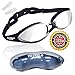 Veluxio Premium Adult Swim Goggles & Pair of Earplugs with Case