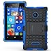 Microsoft Nokia Lumia 435 Case Cover Accessories - Tough Rugged Dual Layer Protective Case with Kickstand for Microsoft Nokia Lumia 435 - Blue