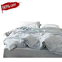 BoxHome Stripes King Duvet Cover Set