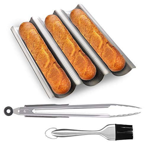 French Bread Baguette Pan Kit3 Loaf baguette pan with Extra Pastry