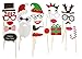 22pcs Christmas Party Photo Booth Props Kit NO DIY Funny New Year Christmas Xmas Party Supplies