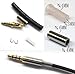 Gold 4 Pole 3.5mm Male Repair Headphone Jack Plug Metal Audio Soldering & Spring