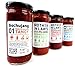 Mother-in-Law’s Kimchi Gochujang Sauces 4-Flavor Variety: One 9 oz Jar Each of Concentrated, Tangy, Sesame, and Garlic in a BlackTie Box (4 Items Total)